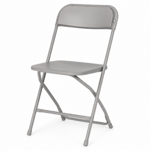 Chair - Plastic Folding Chair- Grey