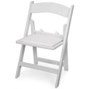 Children's Chair - White Padded Resin Folding Chair