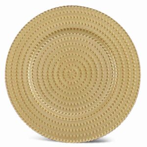Glass Oro Beaded Charger 13"
