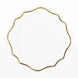 Trieste White and Gold Charger