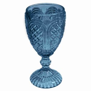 Carousel Dusty Blue Goblet 11oz