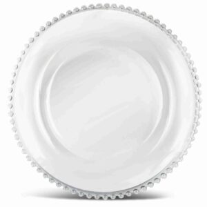 Clear Beaded Glass Charger